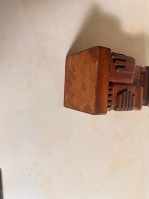 Wooden Tiki Totem Sculpture Pen Holder, 1960-UR-1820303