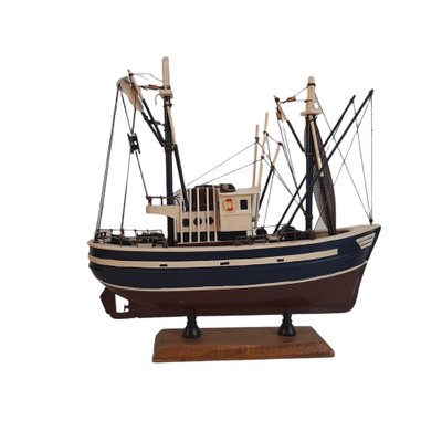 Wooden Trawler Boat Models, Set of 2-TCS-1264448