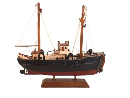 Wooden Trawler Boat Models, Set of 2-TCS-1264448