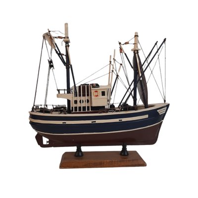 Wooden Trawler Boat Models, Set of 2-TCS-1264448