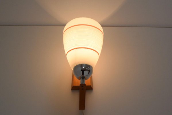 Wooden Wall Lamp by Drevo Humpolec, 1970s-TZ-900512