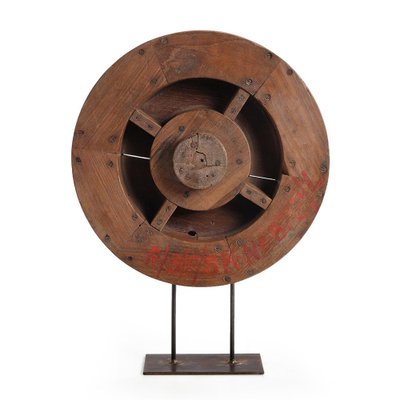 Wooden Wheel on Iron Base-NQ-922365