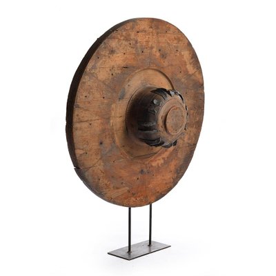 Wooden Wheel on Iron Base-NQ-922377