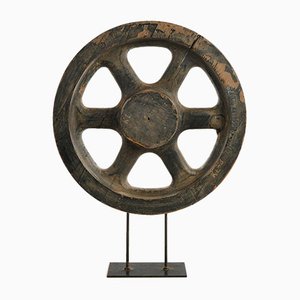 Wooden Wheel on Iron Base-NQ-922376