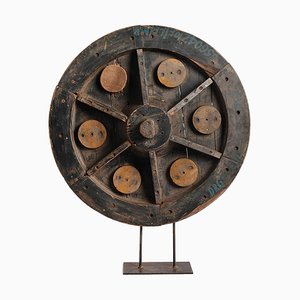 Wooden Wheel on Iron Base-NQ-922366