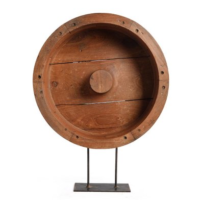 Wooden Wheel Sculpture-NQ-919195