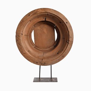 Wooden Wheel Sculpture-NQ-919190