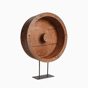 Wooden Wheel Sculpture-NQ-919195