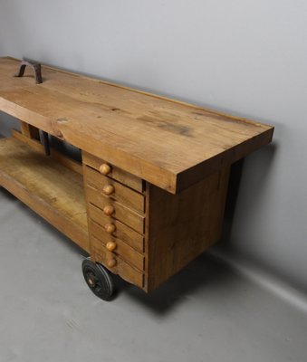 Wooden Workbench on Castors-WSV-1820906