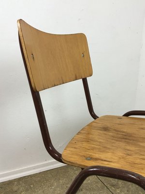 Wooden Workshop Chair with Metal Frame, 1970s-EJL-1140685