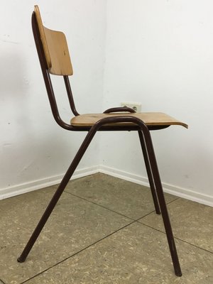 Wooden Workshop Chair with Metal Frame, 1970s-EJL-1140685