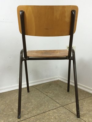 Wooden Workshop Chair with Metal Frame, 1970s-EJL-1140728