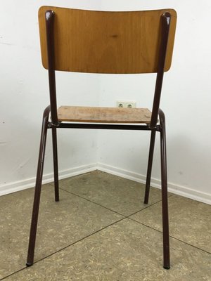 Wooden Workshop Chair with Metal Frame, 1970s-EJL-1140685