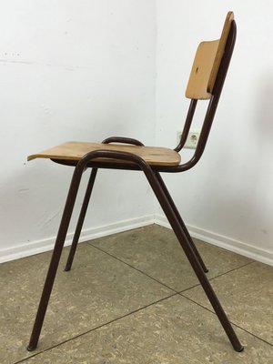 Wooden Workshop Chair with Metal Frame, 1970s-EJL-1140685