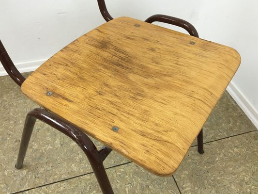 Wooden Workshop Chair with Metal Frame, 1970s-EJL-1140685