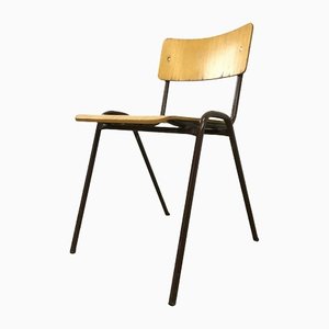 Wooden Workshop Chair with Metal Frame, 1970s-EJL-1140685