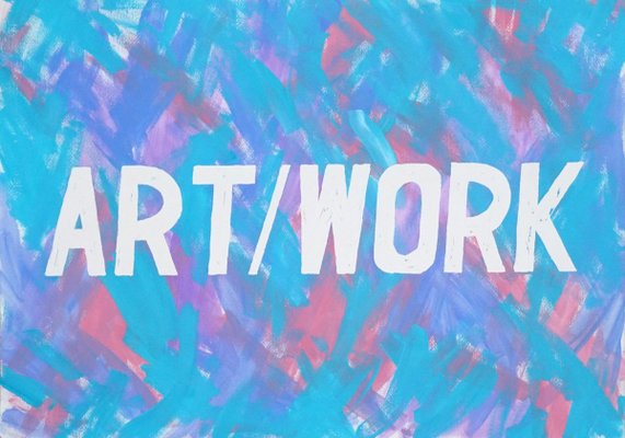 Word Art Calligraphy Painting, Acrylic Vivid Background, Cool Tones, 2021-RWC-890117