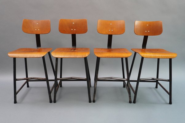 Work Chairs from University of Frankfurt, 1960s, Set of 4-RST-1320575