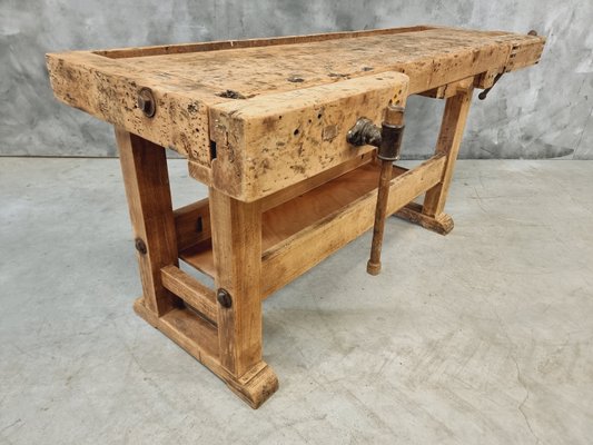 Workbench Side Table in Beech, 1930s-IFQ-2028289