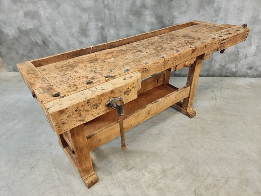 Workbench Side Table in Beech, 1930s-IFQ-2028289