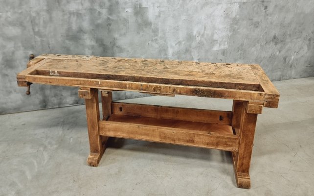 Workbench Side Table in Beech, 1930s-IFQ-2028289