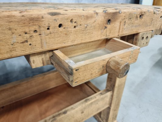 Workbench Side Table in Beech, 1930s-IFQ-2028289