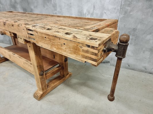 Workbench Side Table in Beech, 1930s-IFQ-2028289