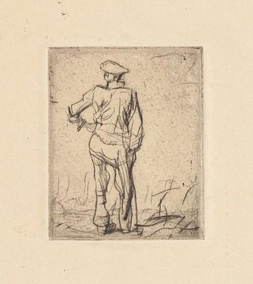 Worker - Original Etching by F. Brangwyn - Mid 20th Century Mid 20th Century-ZCI-758074