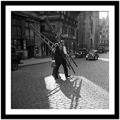 Workers Crossing the Street, Stuttgart Germany, 1935-DYV-988159