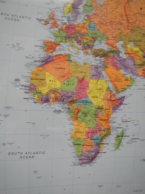 World Map in Laminated Paper-WWQ-1351155