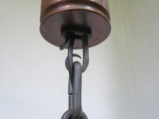 Wrought Iron and Copper Ceiling Lights, 1970s, Set of 2-EY-1010470