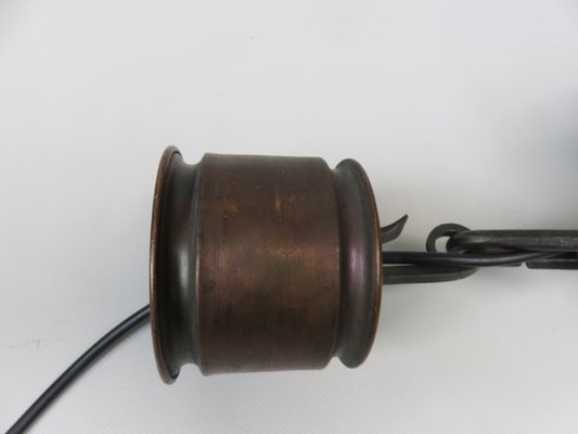 Wrought Iron and Copper Ceiling Lights, 1970s, Set of 2-EY-1010470