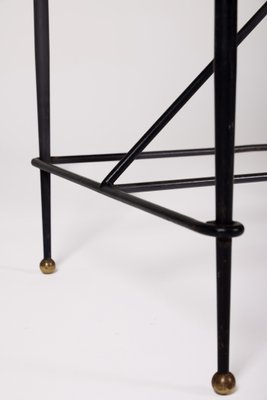 Wrought Iron and Leather Desk by Jacques Adnet-QAC-2034726