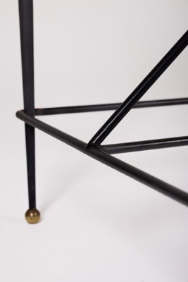 Wrought Iron and Leather Desk by Jacques Adnet-QAC-2034726