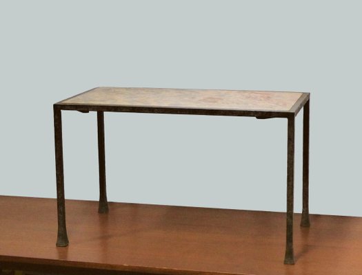 Wrought Iron and Marble Coffee Table-DQG-1009532