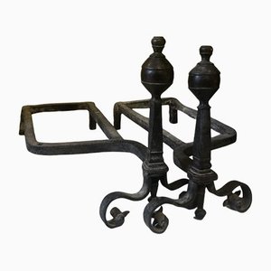 Wrought Iron Andirons, Set of 2-TEP-1234665