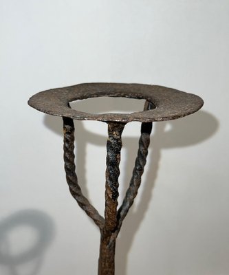 Wrought Iron Candle Stands, 1700s, Set of 2-BA-1776477