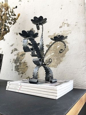 Wrought Iron Candleholder, 1950s-LCU-689368