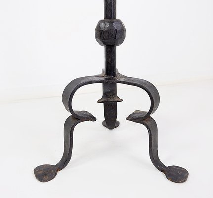 Wrought Iron Candleholder with Dragon Decoration-NYF-2019204