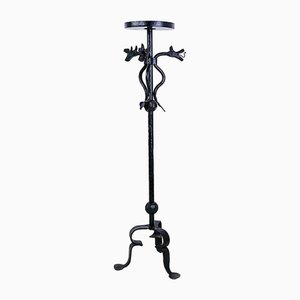 Wrought Iron Candleholder with Dragon Decoration-NYF-2019204