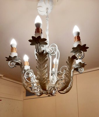 Wrought Iron Chandelier, 1950s-EAI-888572