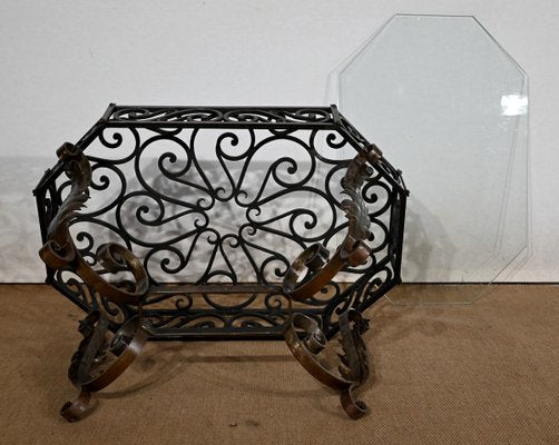 Wrought Iron Coffee Table, 1930s-RVK-1407423