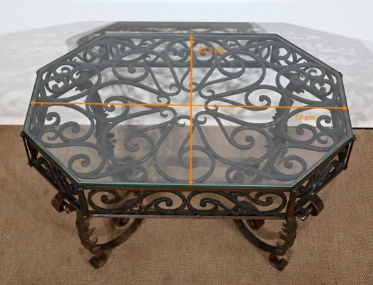 Wrought Iron Coffee Table, 1930s-RVK-1407423