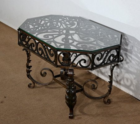 Wrought Iron Coffee Table, 1930s-RVK-1407423