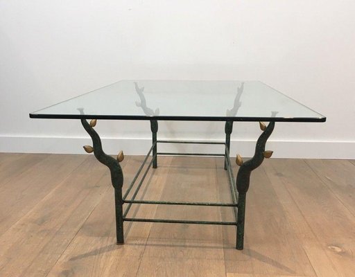 Wrought Iron Coffee Table in the style of Willy Daro-BA-1365817