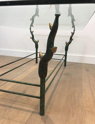 Wrought Iron Coffee Table in the style of Willy Daro-BA-1365817