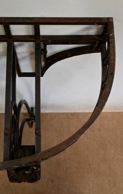 Wrought Iron Console Table, 1930s-RVK-1407445