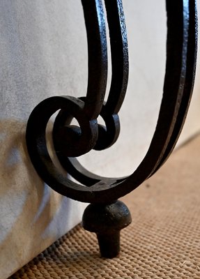 Wrought Iron Console Table, 1930s-RVK-1407445