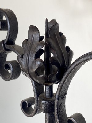 Wrought Iron Floor Candleholder, 1900s-NPC-1818696