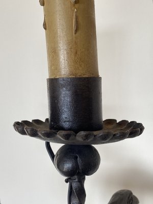 Wrought Iron Floor Candleholder, 1900s-NPC-1818696